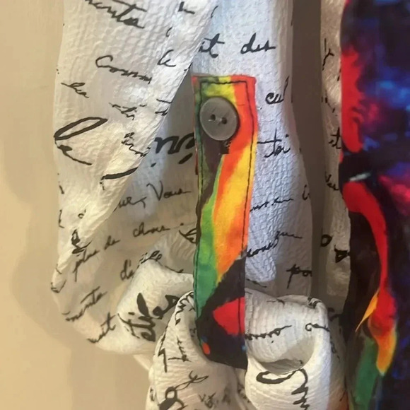 John Mark Artsy French Street & Print Long Sleeve Button Tunic S Blogger Fave - Picture 12 of 12